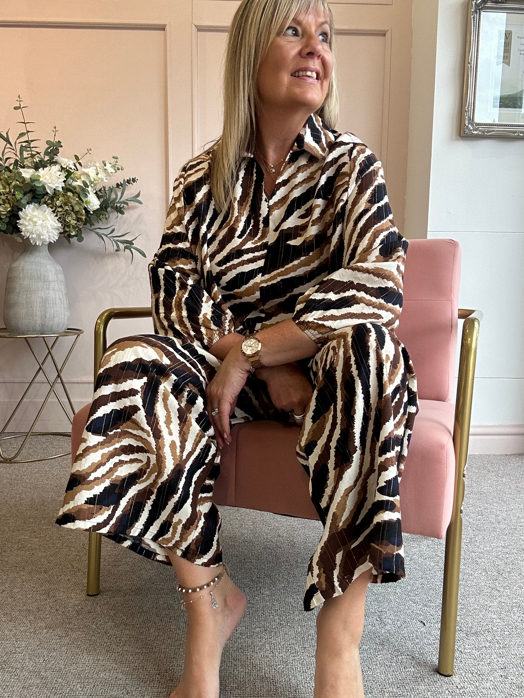 Crazy Zebra Pant - Brown/Black