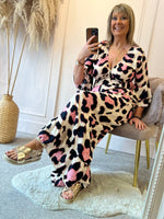 Leopard Print Jumpsuit - Pink - Wardrobe By Simone