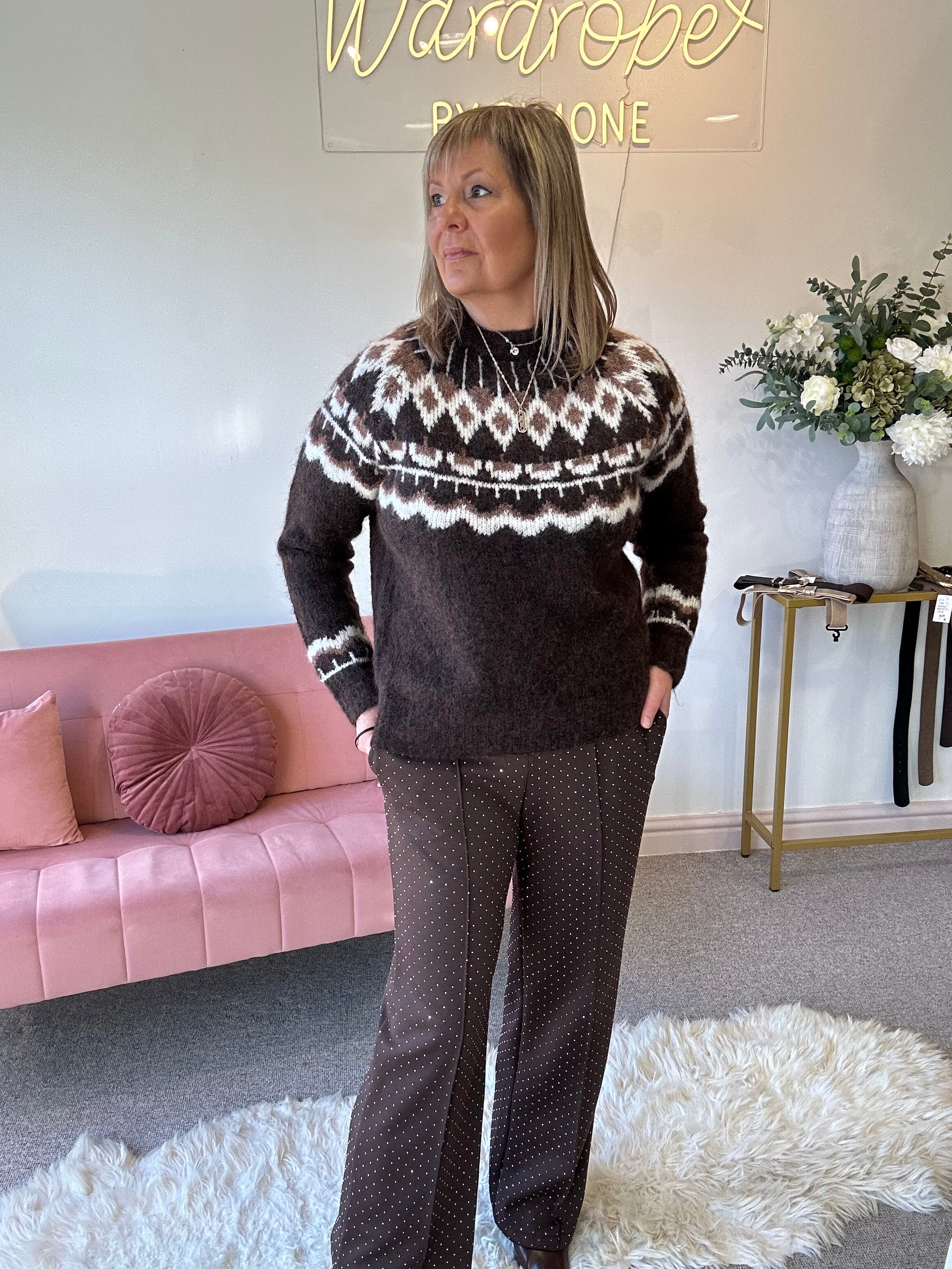 Alpine Wonderland Jumper - Brown