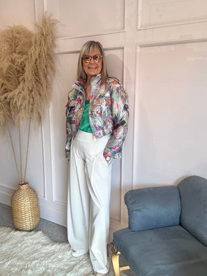 Glam Exotic Bird Design Jacket - Mixed