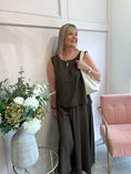 Load image into Gallery viewer, Side Tie Sleeveless Top - Brown
