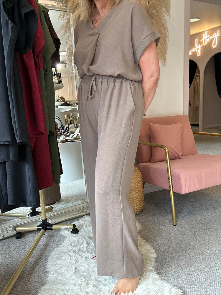 Wide Leg Pant - Mocha