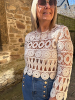 Crochet Summer Jumper - Creamy Beige