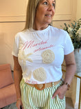 Load image into Gallery viewer, Shells Star & Pearls T-Shirt - White - Wardrobe By Simone
