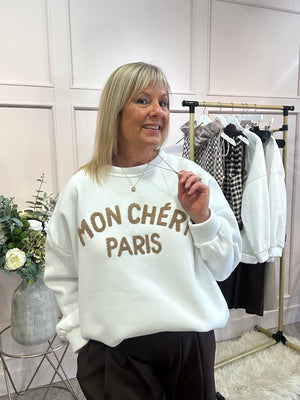 Mon Cheri Paris Sweatshirt  - White