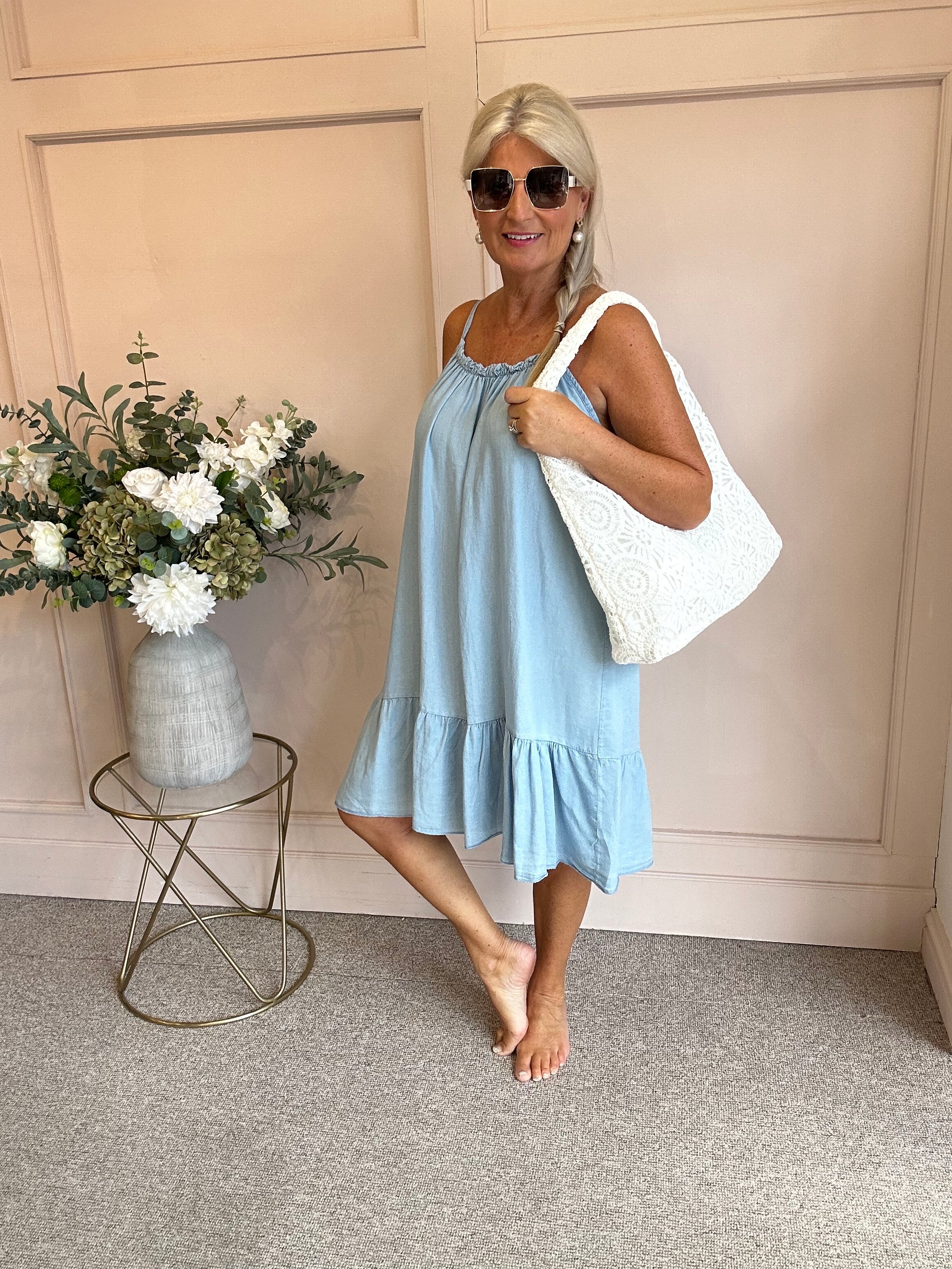 Summer Days SunDress - Light Blue - Wardrobe By Simone