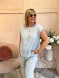 Load image into Gallery viewer, Detailed Edge Top & Pant Set - Soft Blue - Wardrobe By Simone
