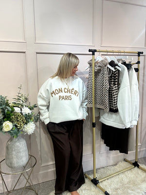Mon Cheri Paris Sweatshirt  - White
