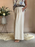 Load image into Gallery viewer, Wide Leg Trouser Belted - Cream One Size
