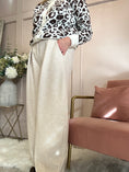 Load image into Gallery viewer, Soft Tweed Inspired Pant - Latte - Wardrobe By Simone

