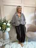 Load image into Gallery viewer, Checked Zip Jacket - Tan/Navy - Wardrobe By Simone
