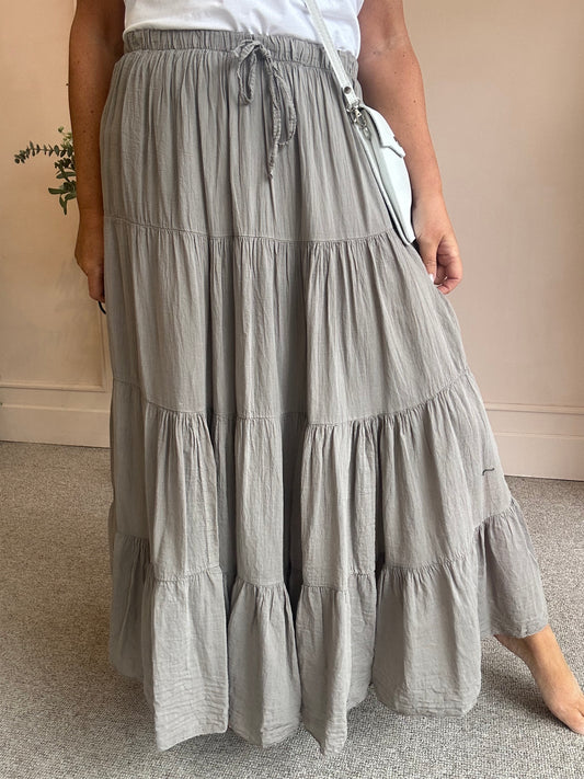 Gypsy Maxi Skirt - Taupe - Wardrobe By Simone