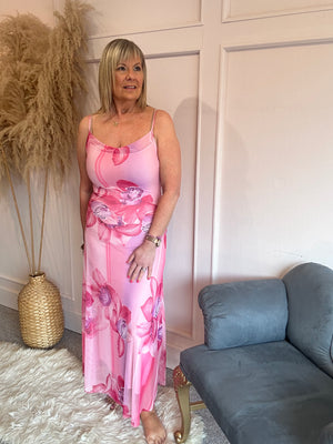 Orchid Bloom Maxi Sundress - Pink