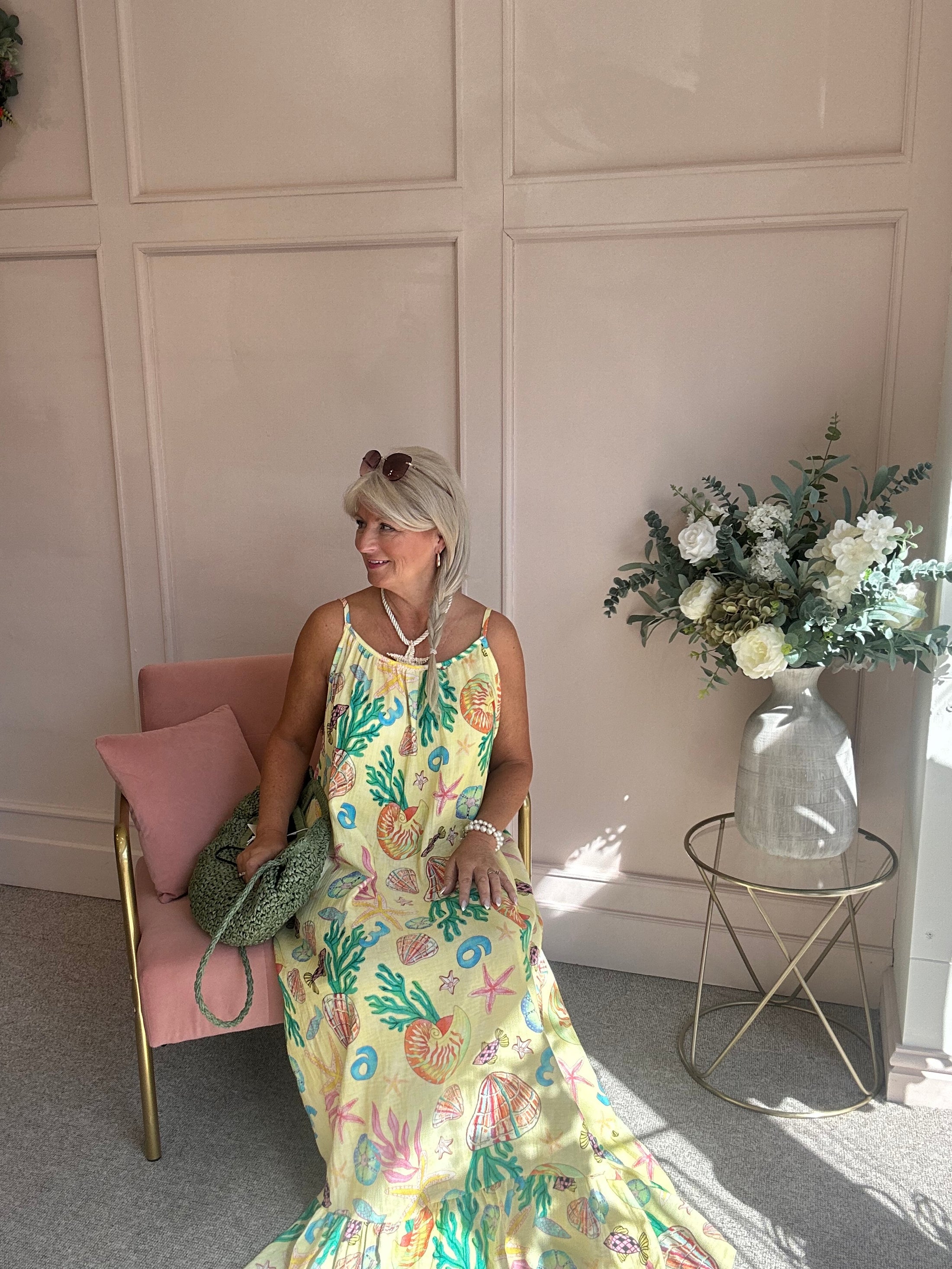 Escape To The seaside Sundress - Yellow/Mix - Wardrobe By Simone
