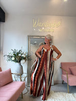 Strappy Jumpsuit - Tan/Beige/Cream