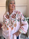 Load image into Gallery viewer, Cascading Floral Print Shirt  - Pink/MIx - Wardrobe By Simone
