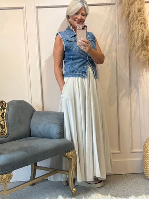 Floaty Maxi skirt - Light Beige