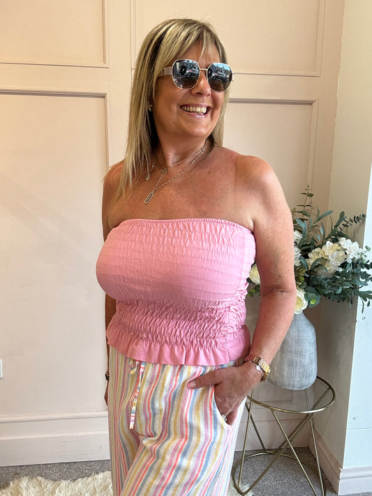 Bandeau Top  - Pink - Wardrobe By Simone