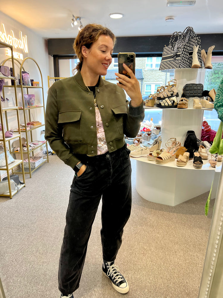 Bomber Jacket - Khaki - Wardrobe By Simone