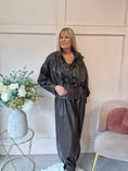 Load image into Gallery viewer, Quirky Faux Leather Jacket - Chocolate
