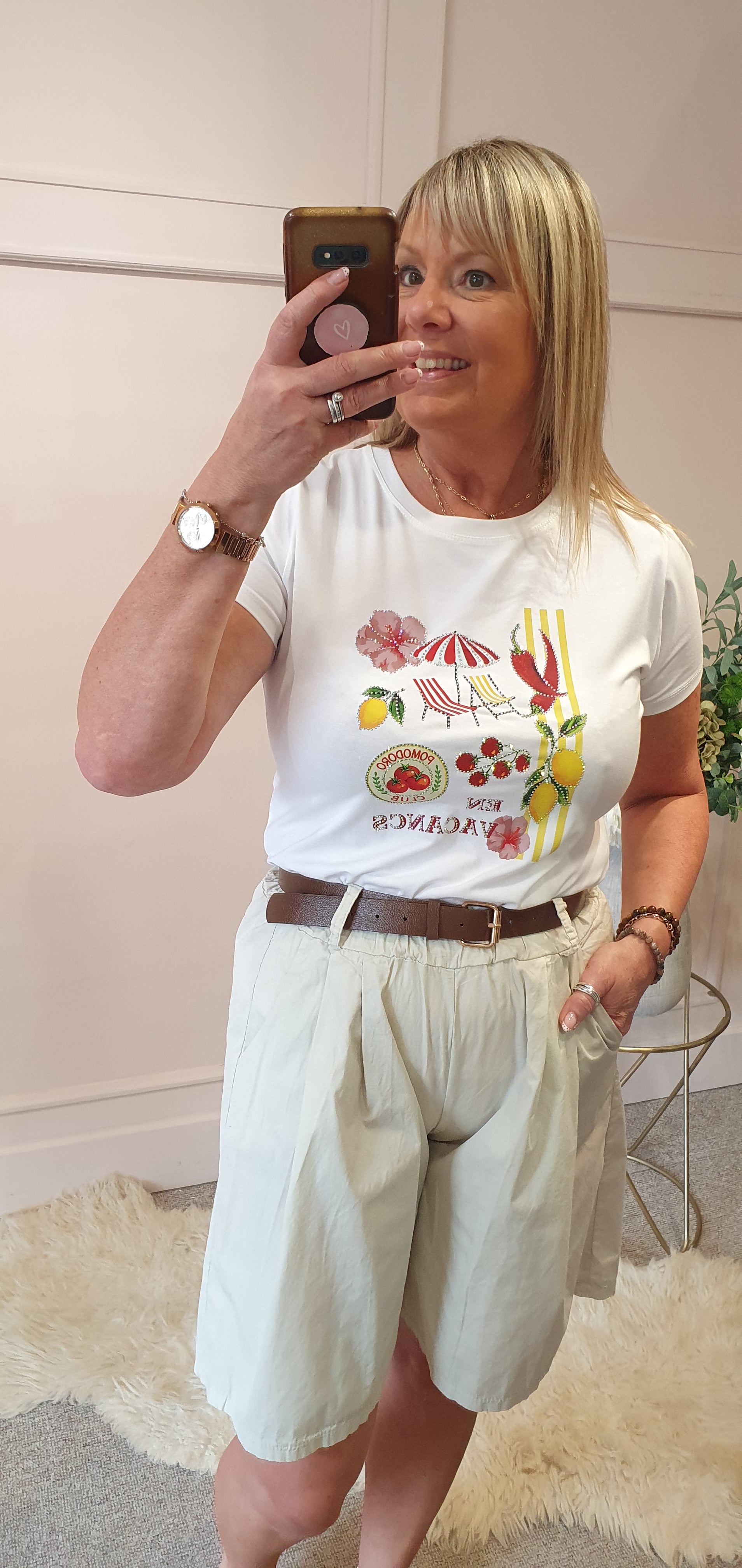Lemon & Chill T Shirt  - White - Wardrobe By Simone