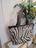 Load image into Gallery viewer, Zebra Shopper Bag  - Browns
