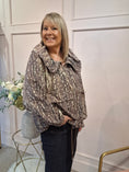 Load image into Gallery viewer, Deer Hooded Mac Jacket - Brown/Cream

