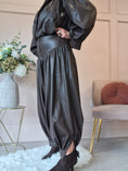 Load image into Gallery viewer, Quirky Faux Leather Cuffed Pant - Chocolate
