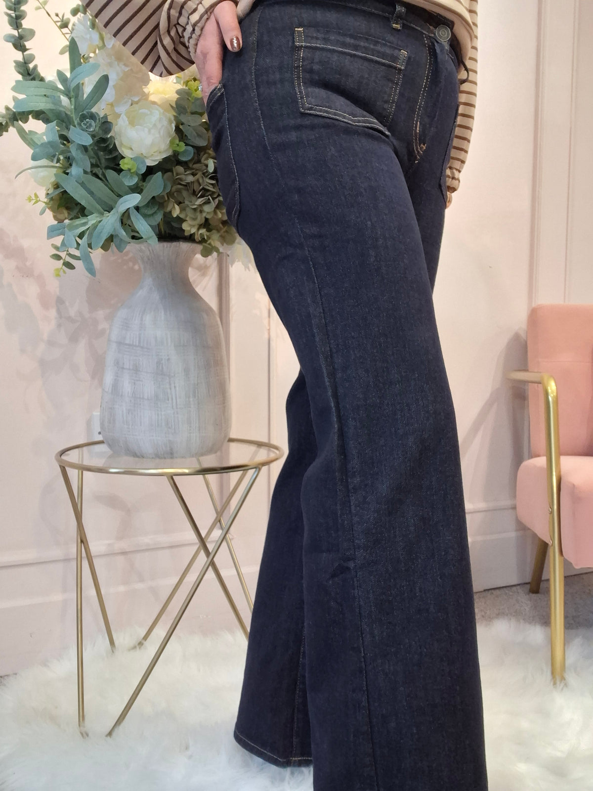 Front Pocket Jeans - Dark Denim