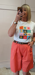 Load image into Gallery viewer, Sunshine Bursts T Shirt  - White - Wardrobe By Simone
