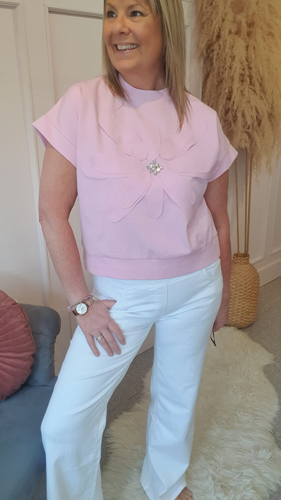 Big Daisy & Gems T Shirt - Pink