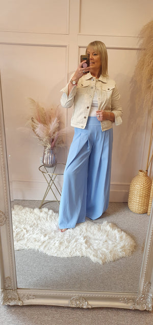 Denim Jacket - Beige - Wardrobe By Simone