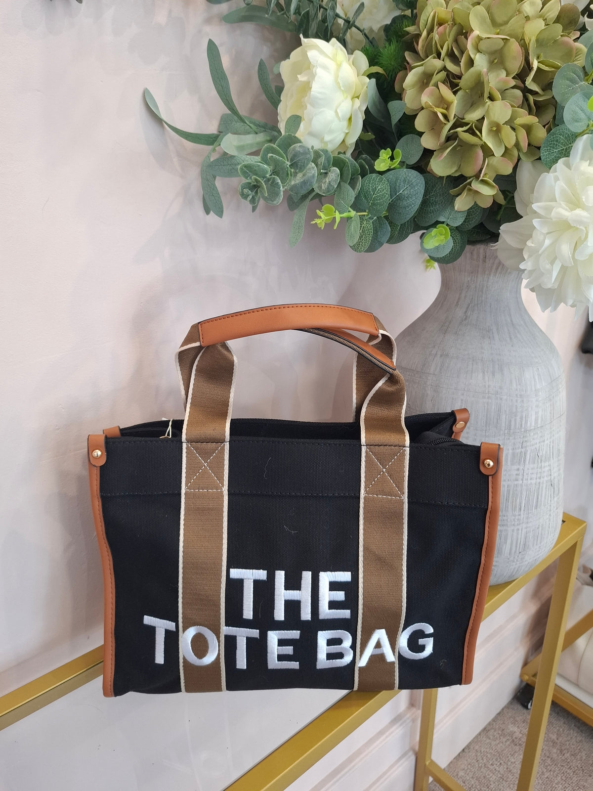 The TB Medium Bag - Black/Tan