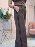 Load image into Gallery viewer, Checked Double Striped Pant - Black/Brown
