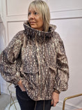 Load image into Gallery viewer, Deer Hooded Mac Jacket - Brown/Cream
