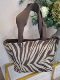 Load image into Gallery viewer, Zebra Shopper Bag  - Browns
