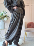 Load image into Gallery viewer, Quirky Faux Leather Cuffed Pant - Chocolate
