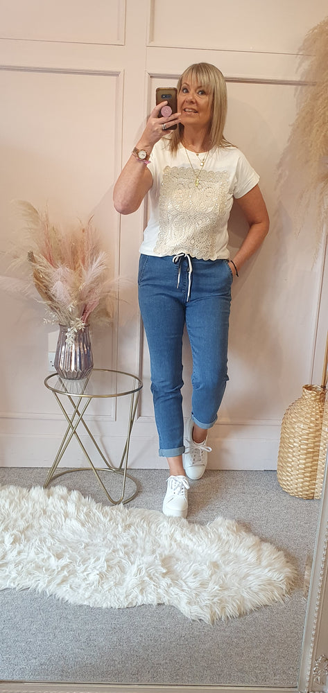 Mom Fit Jeans - Blue