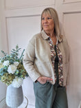 Load image into Gallery viewer, Floral Edge Cardi/Jacket - Biscuit
