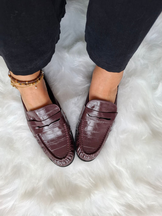 Loafer Mule - Burgundy - Wardrobe By Simone