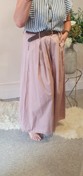 Load image into Gallery viewer, Belted Palazzo Wide Pant - Dusky Pink - Wardrobe By Simone
