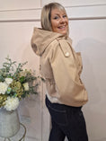 Load image into Gallery viewer, Short Hooded Jacket - Caramel/Cream
