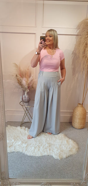 Sparkle Heart Slimfit T Shirt - Pink - Wardrobe By Simone