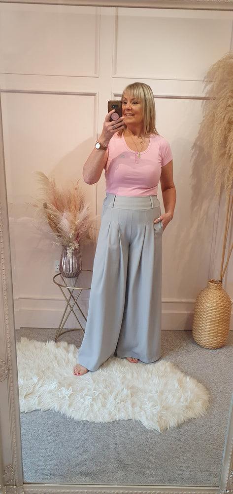 Sparkle Heart Slimfit T Shirt - Pink - Wardrobe By Simone
