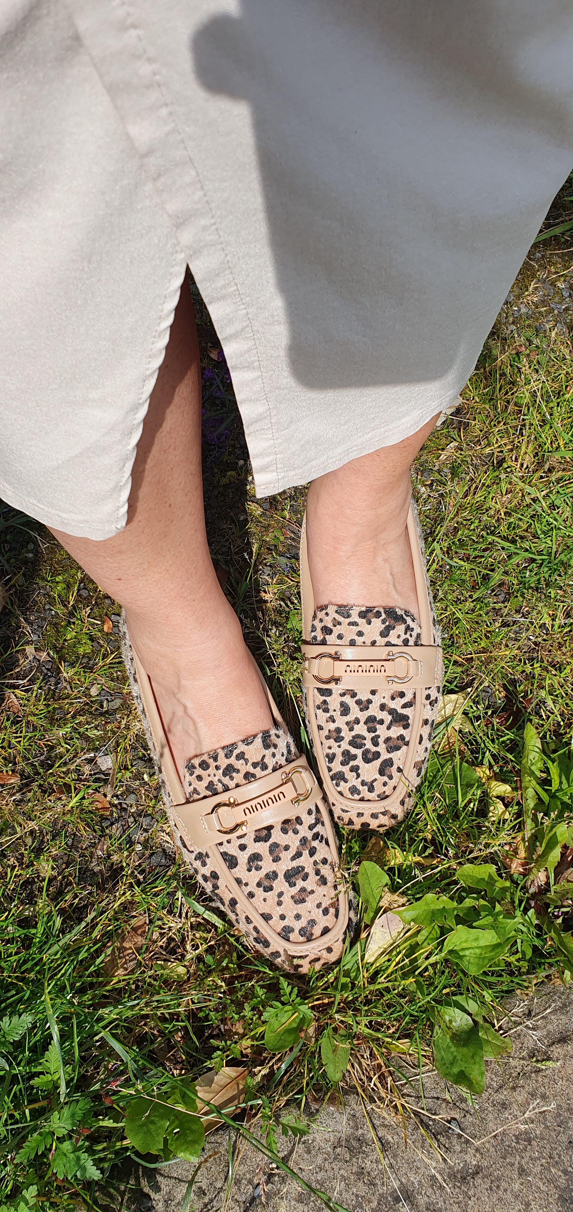 Leopard Print Loafer - Cream/Brown - Wardrobe By Simone