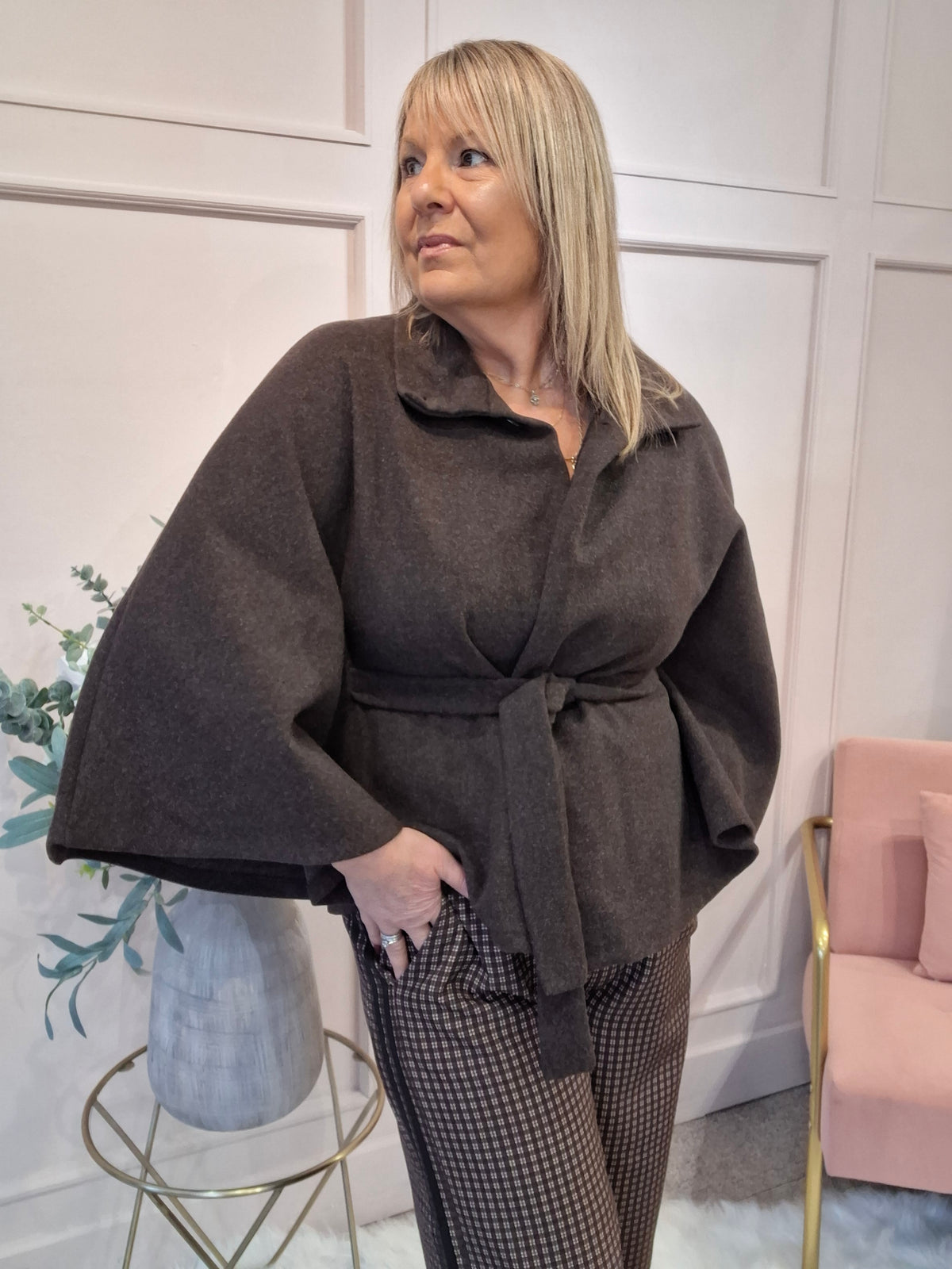 Cape  Jacket - Brown