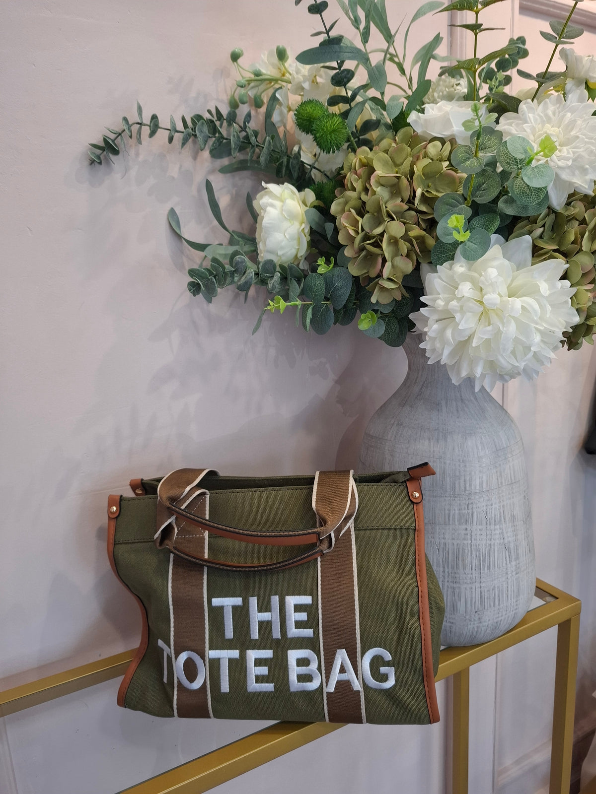 The TB Canvas Bag - Khaki/Tan