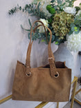 Load image into Gallery viewer, Suedette Buckle detail Shoulder Bag  - Toffee
