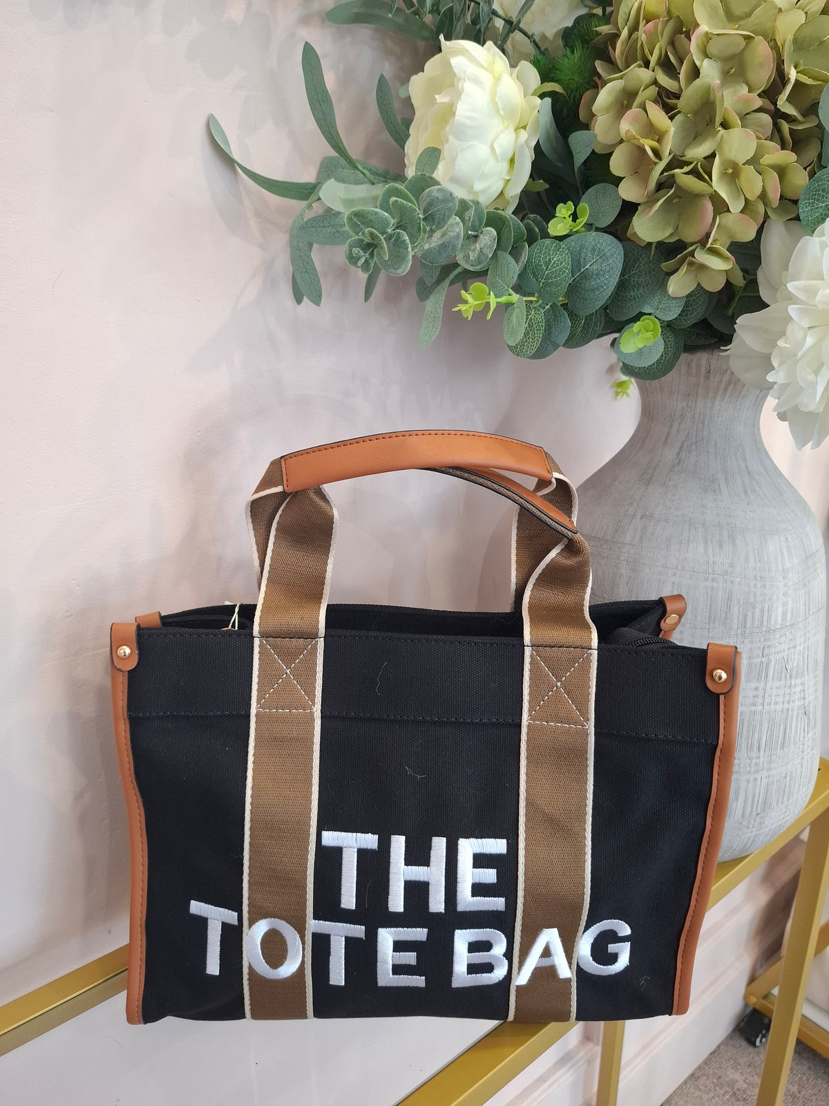 The TB Medium Bag - Black/Tan