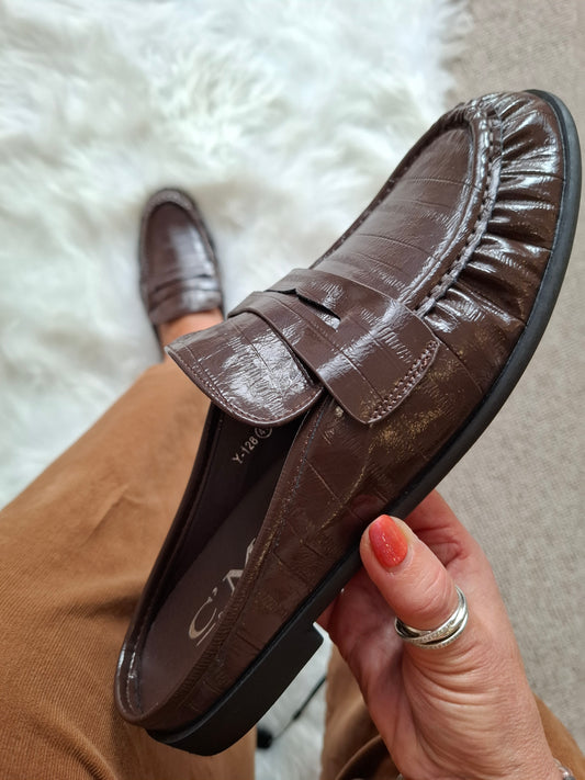 Loafer Mule - Chocolate - Wardrobe By Simone